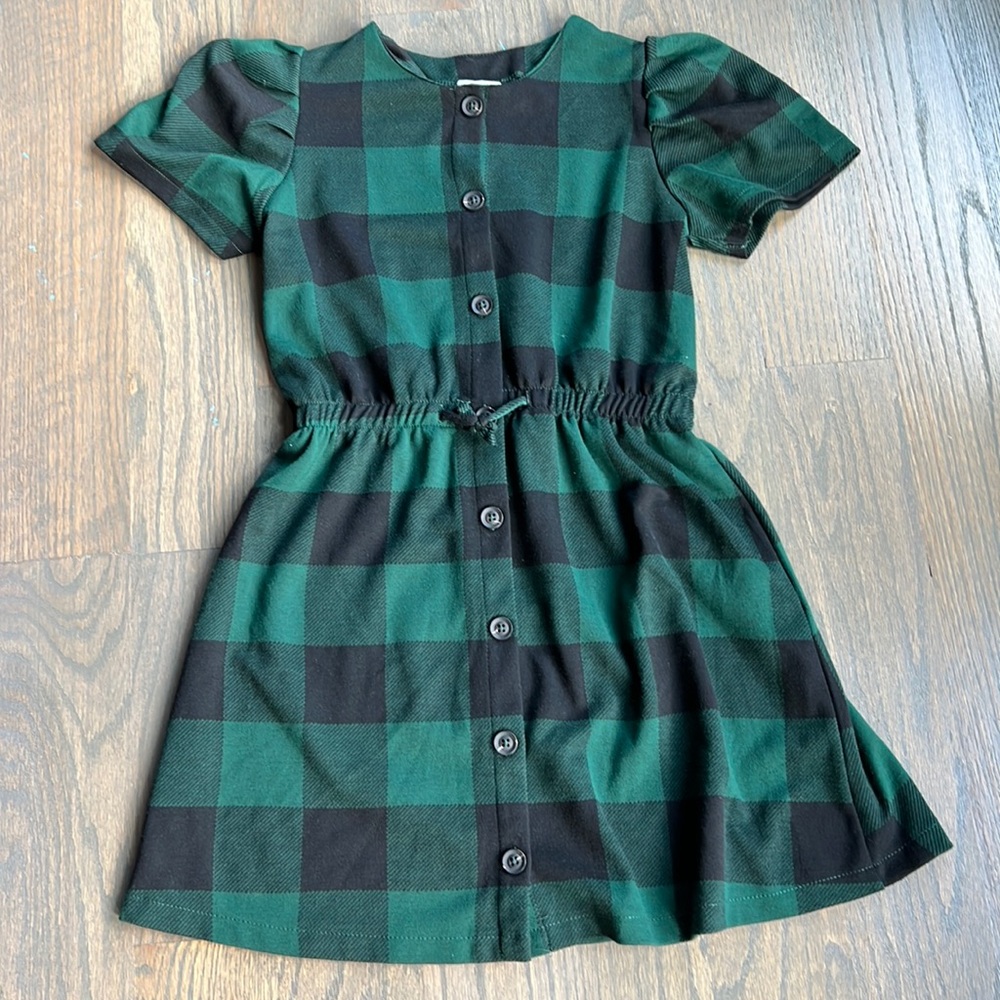 Checkered Green Christmas kids romper